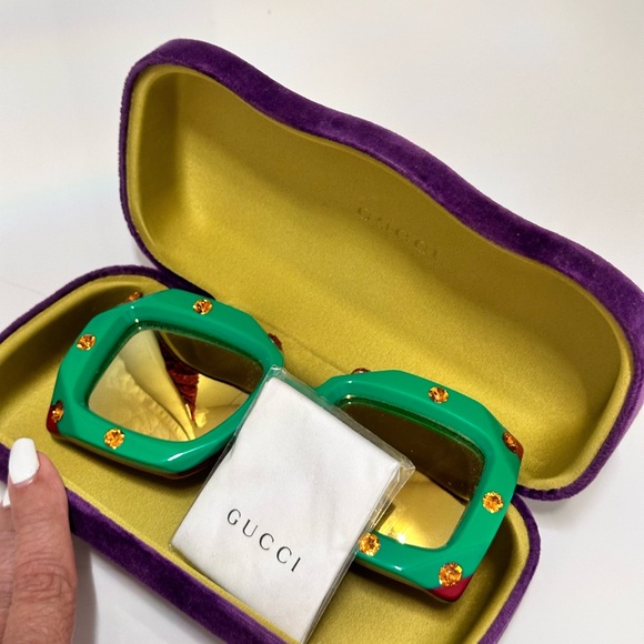 🌹GUCCI LIMITED EDITION SUNGLASSES MIRROR GLASSES runway - Picture 13 of 14